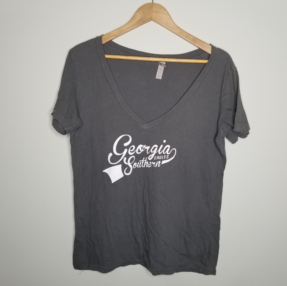 Georgia Southern Women's V Neck Tee with School Name